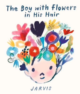 头发上插着花的男孩