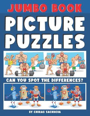 Jumbo书的图片拼图:图片拼图斑点的差异书的儿童和成人，50个美丽的卡通艺术拼图与解决方案-免费12智商测试活动。