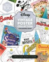 迪士尼的复古海报收集彩色书
