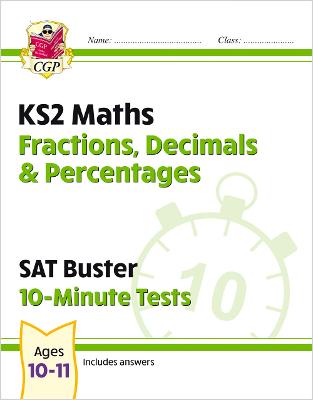 KS2数学坐在克星10分钟的测试,分数,小数和百分比(2023年测试)